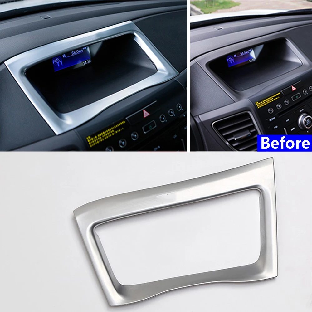 Для 2012-2016 Honda CR-V 2013 2014 2015 CRV матовый хромовый центральный экран Рамка Navi Панель