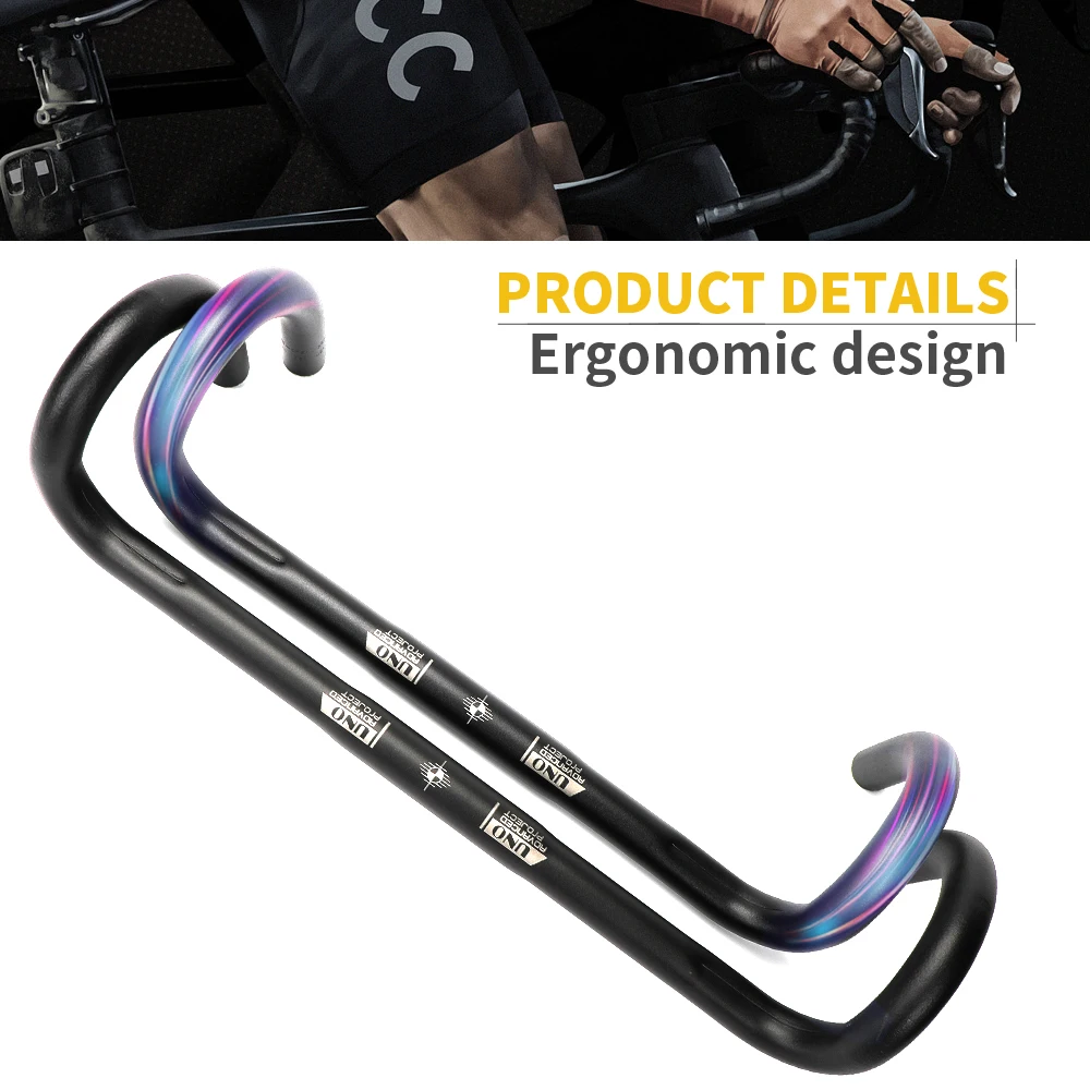Unoロードバイクハンドルバーbarbore 25.4ミリメートルレース