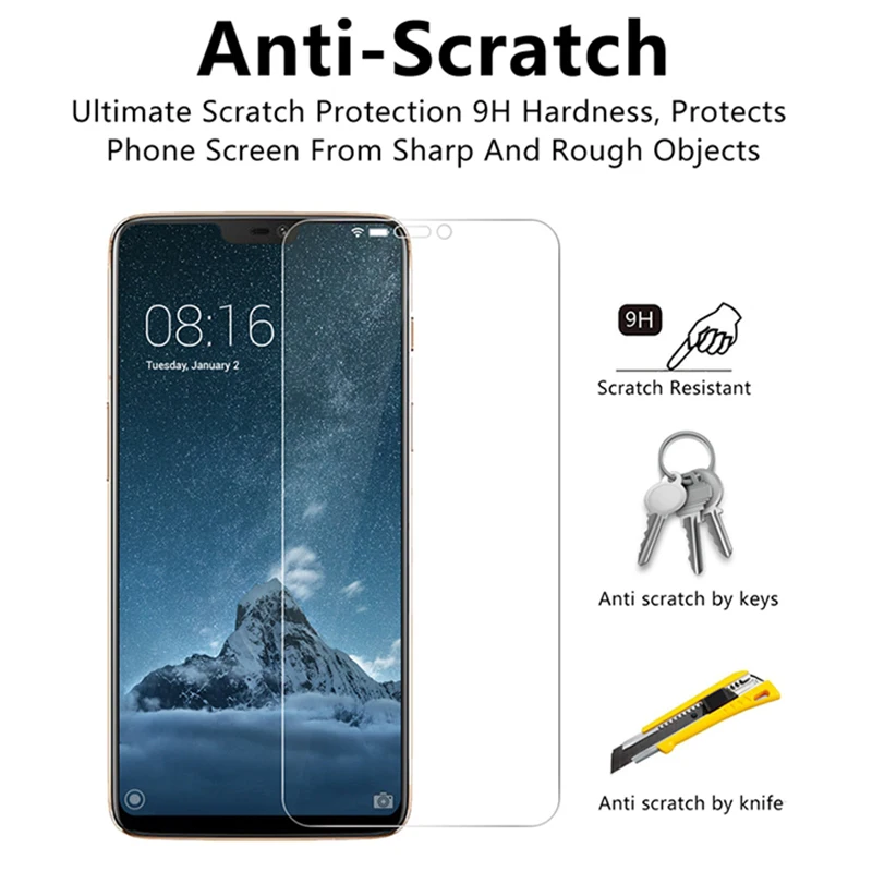 2 шт., закаленное стекло 9 H, жесткая Защитная пленка для экрана Oneplus 7T 6T 5T 3t, Защитное стекло для Oneplus 7 6 5 3 2 HD