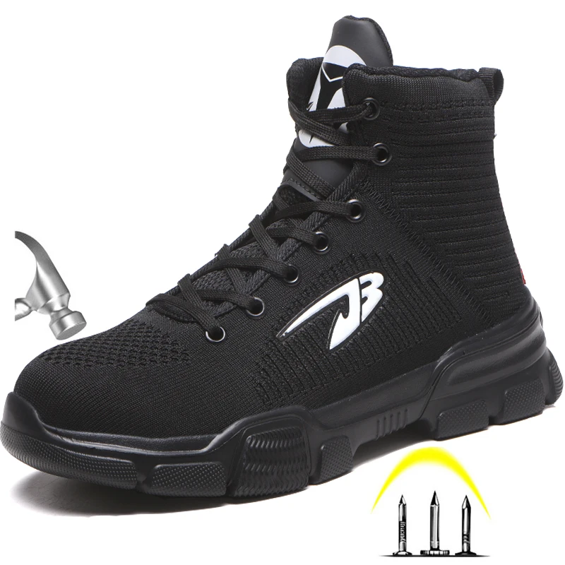 Men Work Safety Boots Indestructible Shoes Outdoors Steel Toe Safety Shoes For Men Work Safety Boot Puncture Proof Sneakers