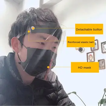 

Transparent Anti Splash Dust-proof Protect Full Face Covering Mask Visor Shield Anti-Fog Safety Isolation Protective Mask