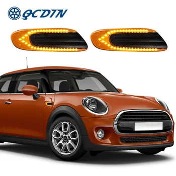 

QCDIN 2Pcs LED Flowing Water Turn Signal Light For BMW MINI COOPER F55 F56 F57 2014-2017 Side Turn Signal Light Marker Light