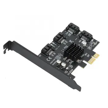 

SATA3.0 to PCI-E Expansion Card PCI-E 1X 2X 4X 8X 16X Interface 4 Port 6G Adapter Hard Drive Card Riser Card Support for PM