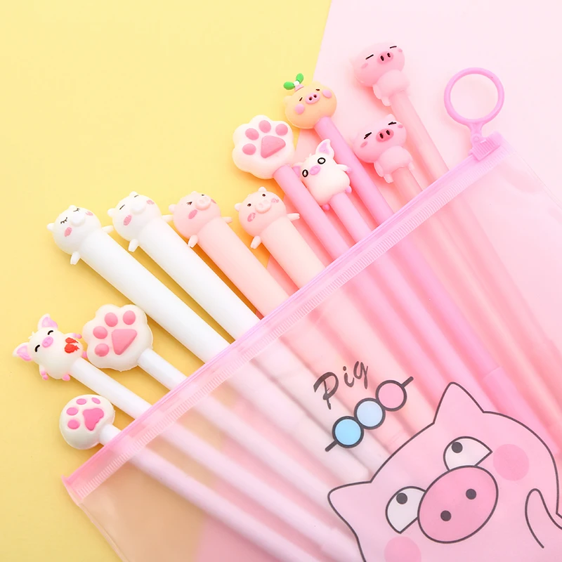 12 шт. милая гелевая ручка с единорогом фламинго пандой кавайный Рождественский