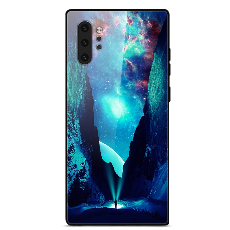Premium Tempered Glass Protective Phone Case with Hard Back Cover and Bumper Guard