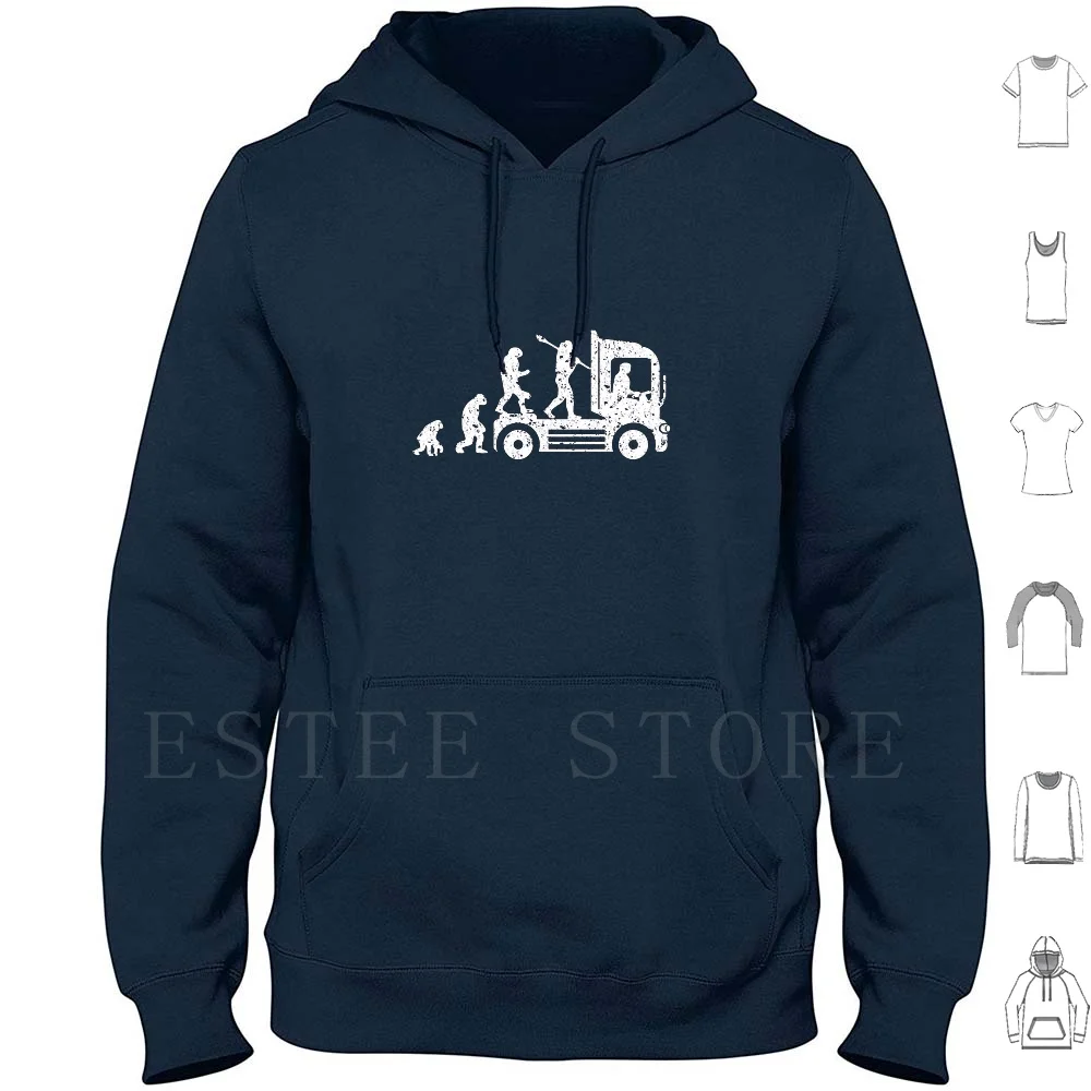 Truck Driver Evolution Truck Driver Regalo Per Camionisti Felpe Con Cappuccio Truck Driver Evolution Trucker Trucker Ideas