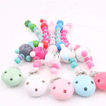 

Personalized Name Handmade Pacifier Clips Holder Chain Silicone Pacifier Chains Five Star Baby Teether Teething Chain