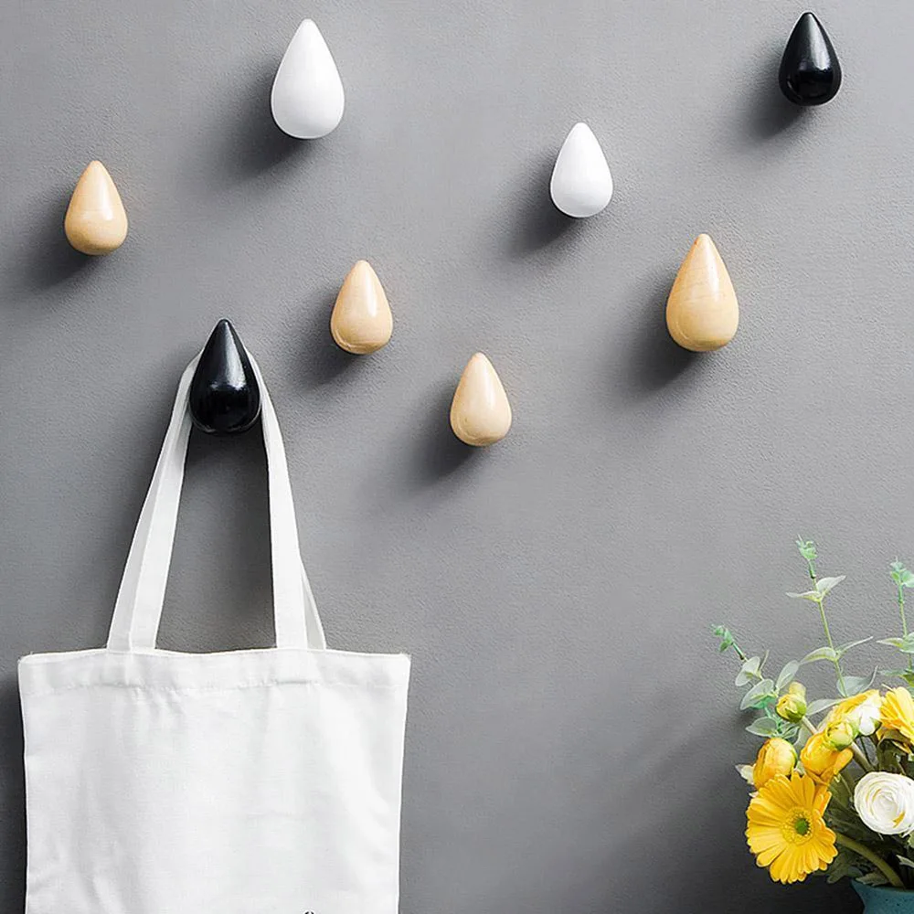 

1pcs Water Drop Wall Hook Brief Modern Water Drop Shot Hanging Hooks Bathroom Door Coat Hat Holder Home Decor