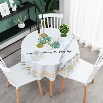 

PVC Leaves Round Waterproof Tablecloth Outdoor Mat Decoration WeddingApparel Oilproof Disposable Green Turtle Leaf Table Cover