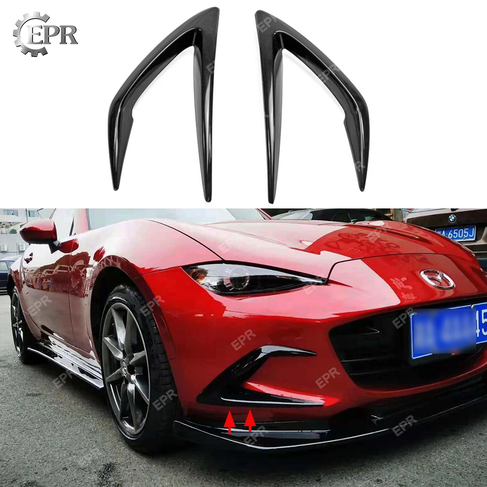 

For Mazda MX5 ND5RC Miata Roadster SBLZ FRP Unpainted Fiber Glass Bumper Duct Cover Tuning Trim Air Intake Cover Vent