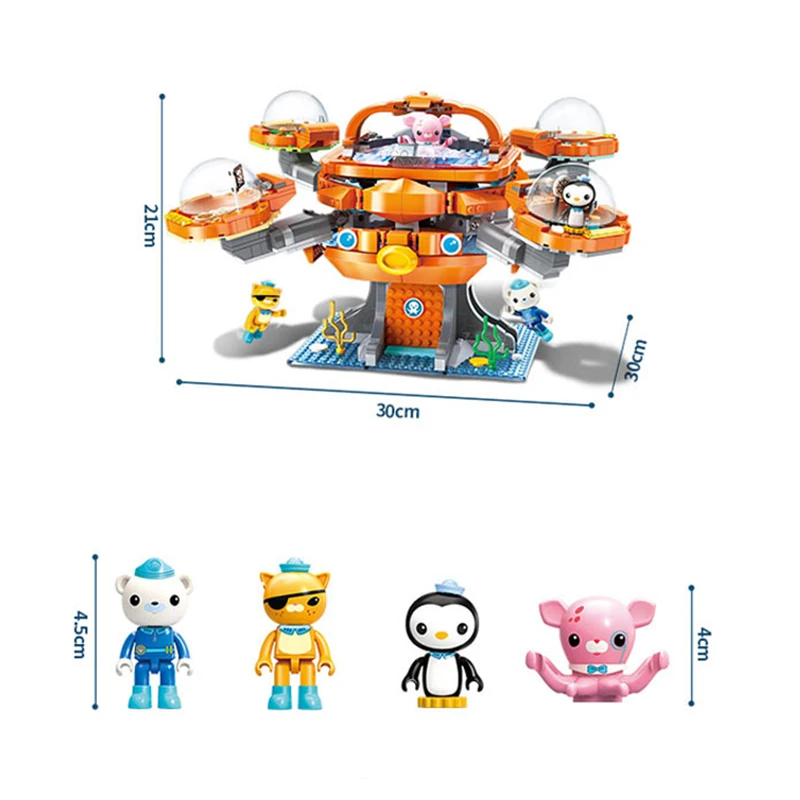 Octonauts строительные блоки Octo-Pod Осьминог игровой набор& Barnacles kwazii песо Inkling 698 Обучающие Кирпичи Игрушка-конструктор для мальчика подарок