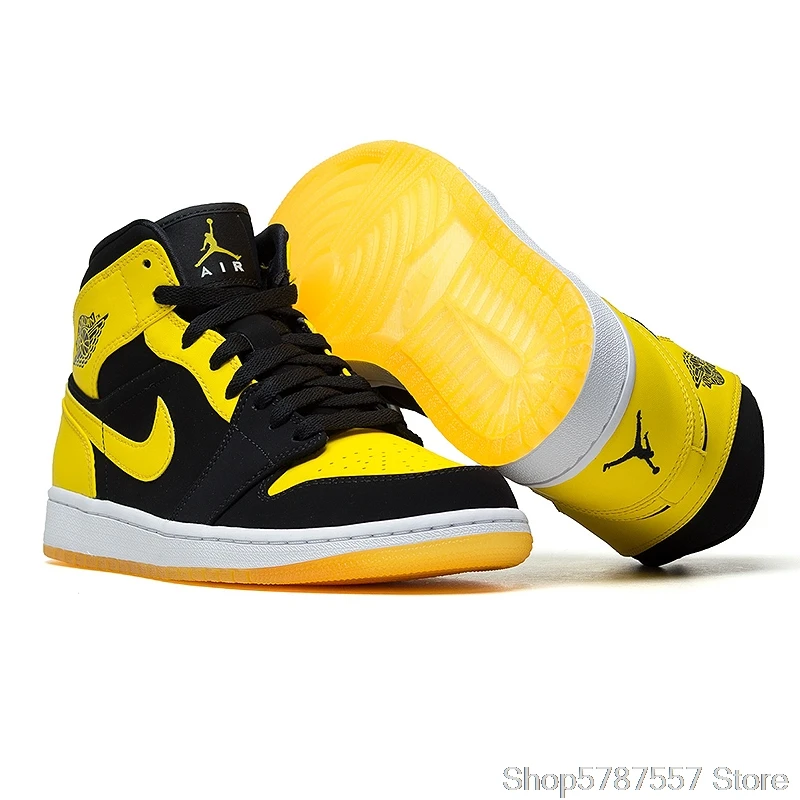 Nike Air Jordan Asli 1 Mid AJ1 Sepatu 