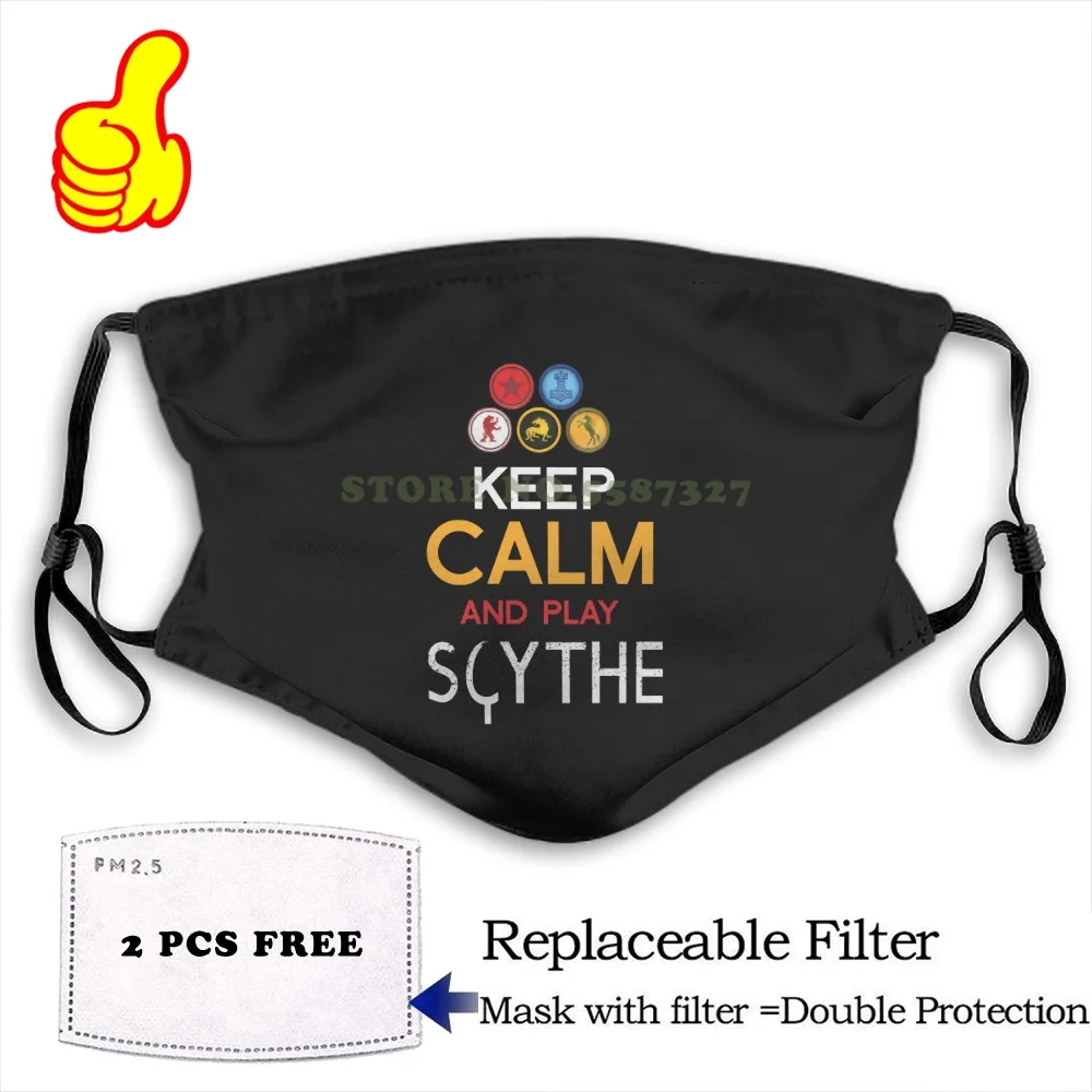 Маска для лица Keep Calm and Play Scythe унисекс-настольная игра игр модные забавные