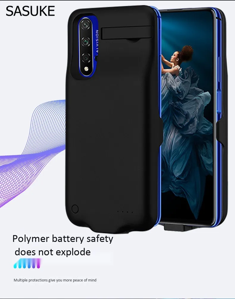 6000 мАч чехол для батареи s для huawei Nova 5 Универсальный зарядный внешний аккумулятор чехол для huawei Nova 5 Pro подставка сплошное зарядное устройство etui
