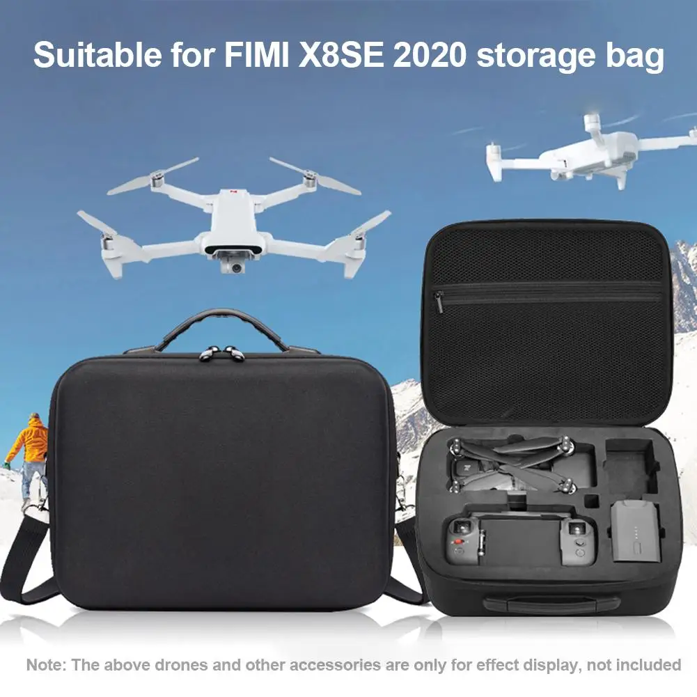

Portable Travel Anti Scratch Protective Tote Bag Shoulder Pouch for FIMI X8SE Double zippers design provides easy access and hot