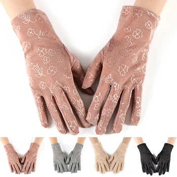 

New Arrivial Sunscreen Gloves Women Lady Lace Mittens Accessories Pure Color Full Finger Girls Lace Fashion Gloves High Quality