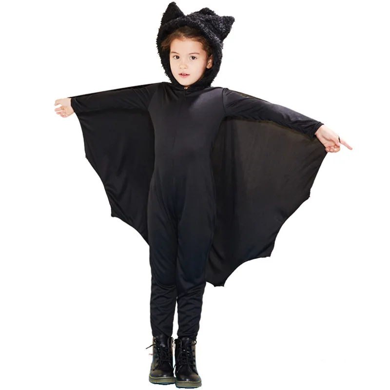 Cute Bat Costume Cosplay For Girl Halloween Batgirl Costume For Kids Carnival Party Children Animals Suit