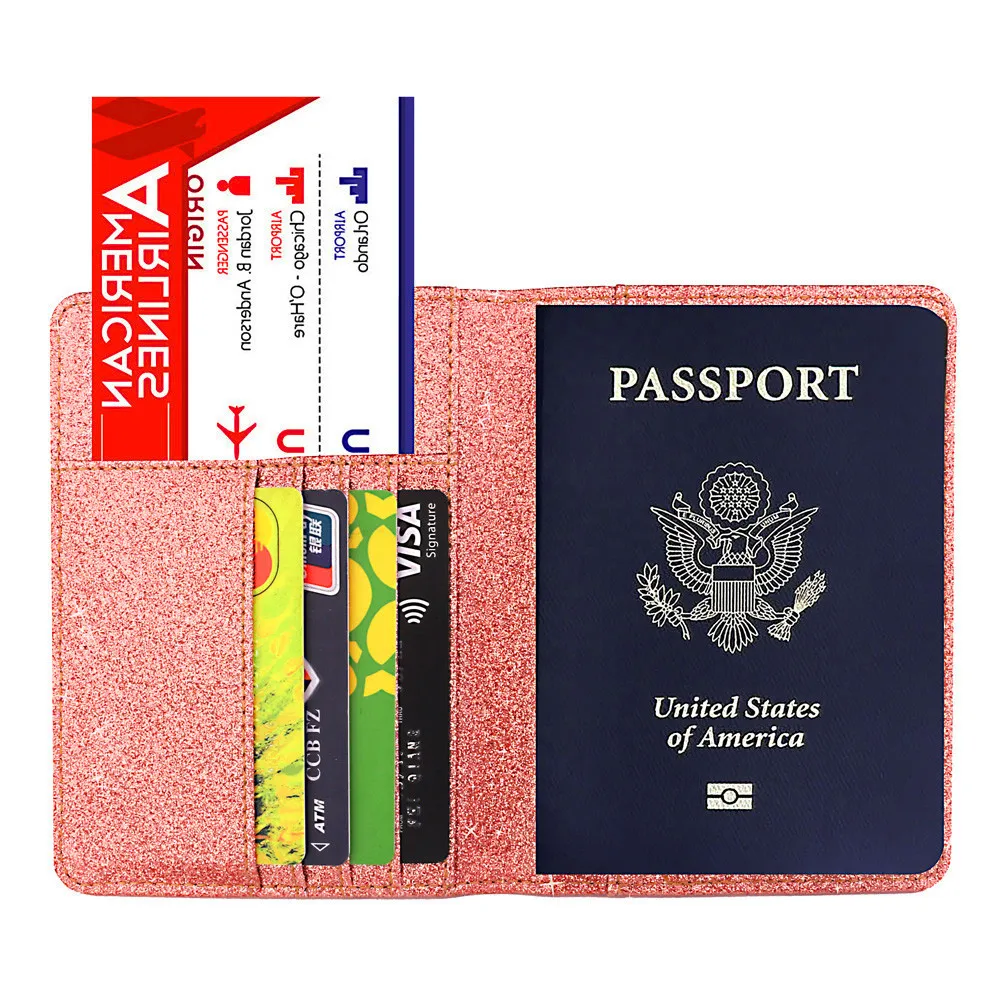 Maison Fabre card holder PU Cover on the passport Bright Surface Antimagnetic Certificate Card Bag Passport Package G0909#35