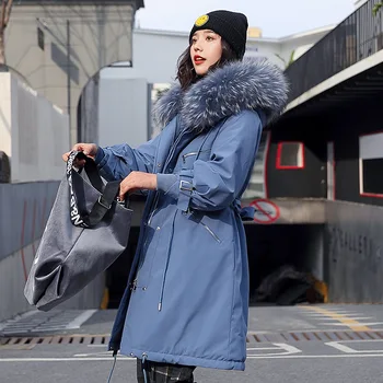 

Winter Parkas 2019 winter -30 degree women's Parkas coats hooded fur collar thick section warm winter Jackets snow coat jacket