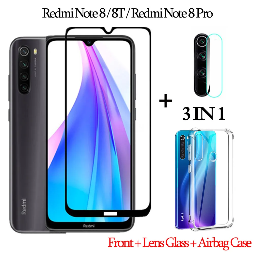 3-1 капа чехол + камера закаленное стекло редми нот8 про 8 т Xiaomi Redmi Note Pro T защита