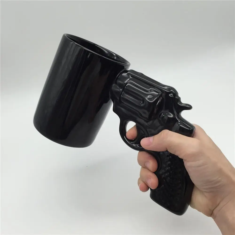 Кружка черная 100 мл Mugcup Декор для дома чашка пистолет офисные принадлежности Creativecup кофейная чашка керамика - Цвет: Black 500ml