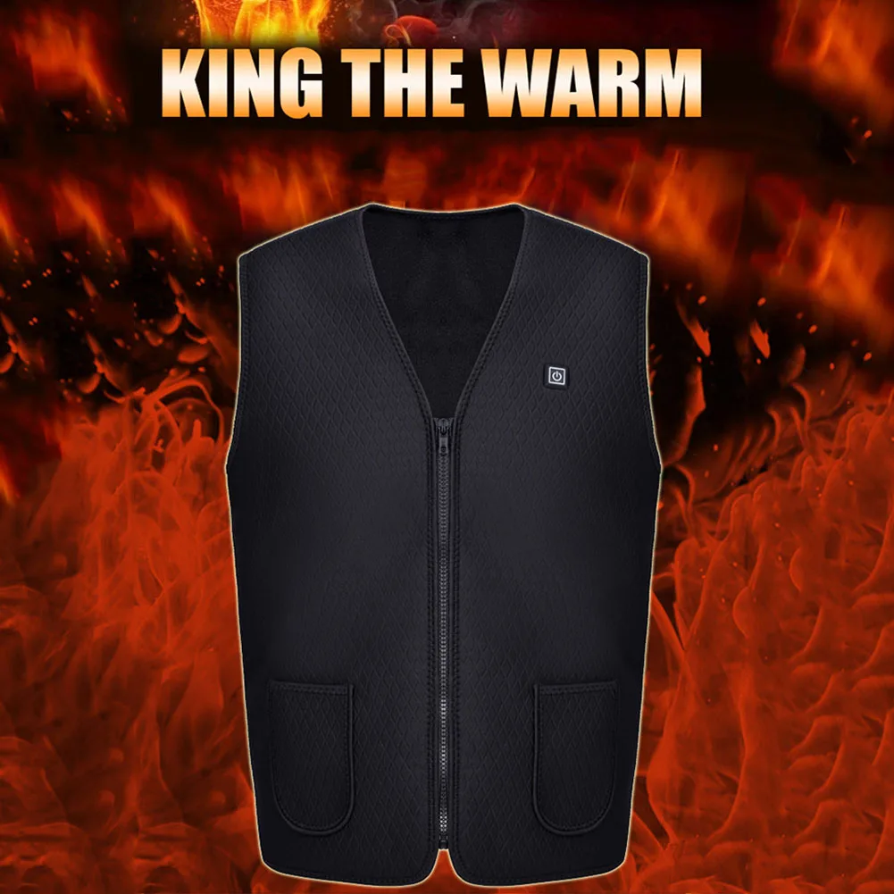 Для мужчин и женщин электрическое отопление теплая молния USB Регулируемая температура энергосберегающая куртка жилет пальто