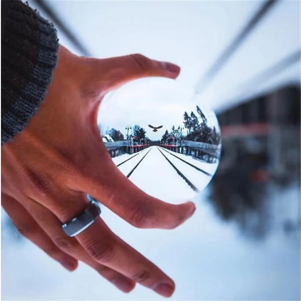 60mm 80mm Photography Crystal Lens Ball Asian Quartz Clear Magic Glass Ball w Portable Bag for Photo Shooting (8)