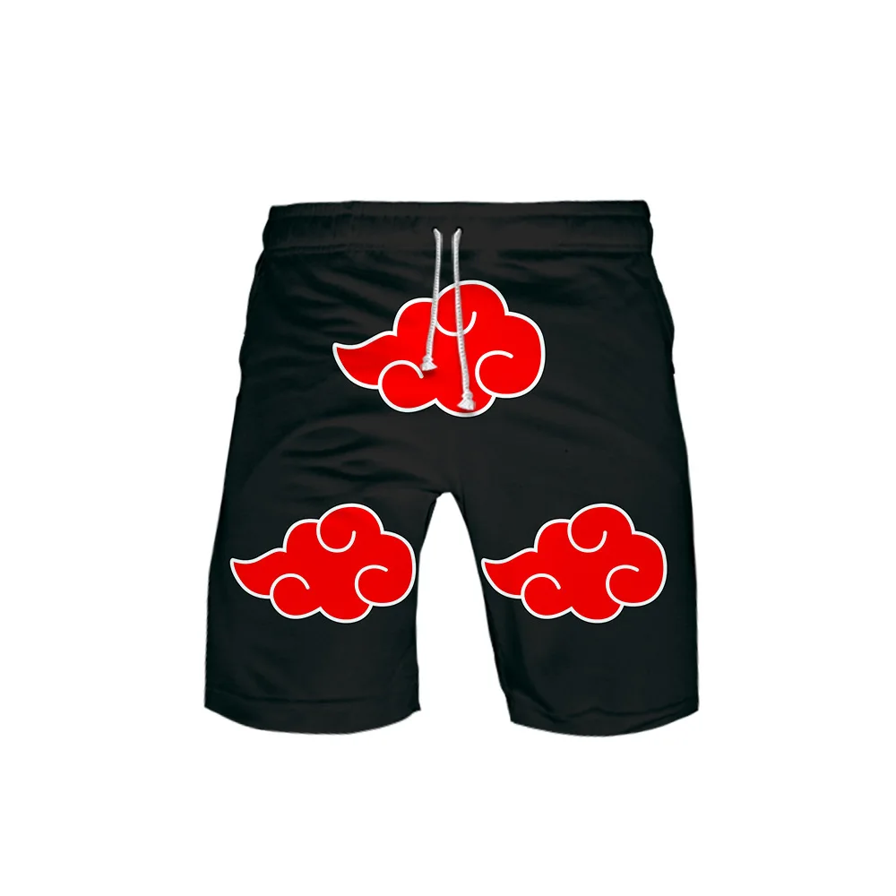 Шорты мужские с 3D принтом Наруто пляжные короткие штаны для косплея
