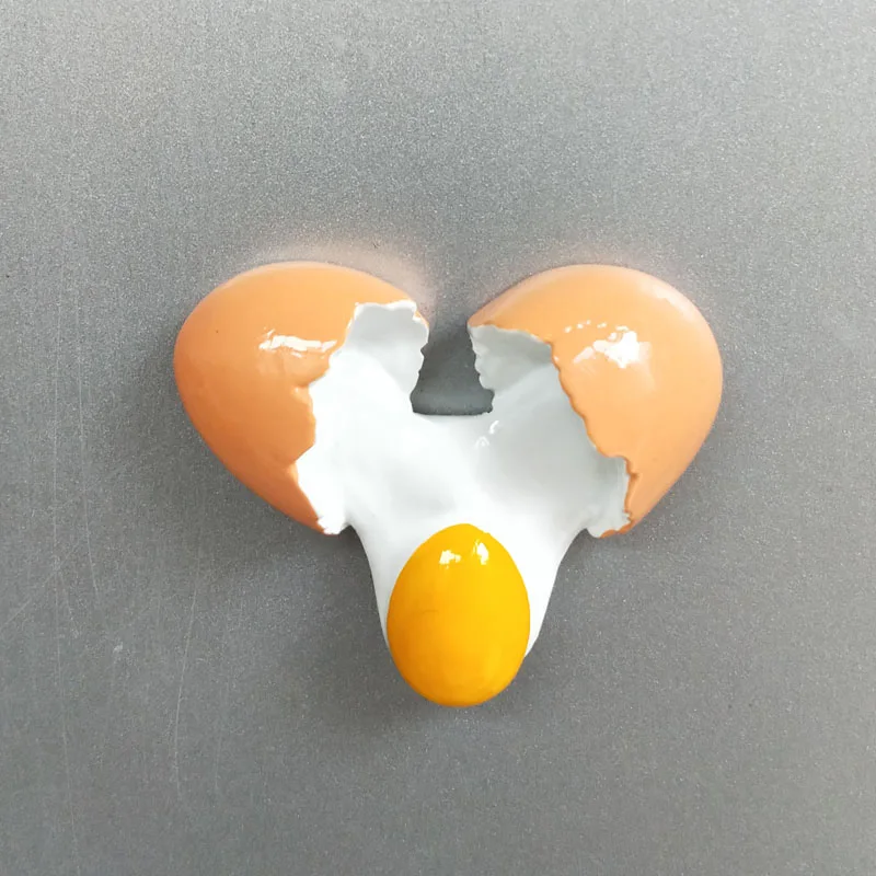 egg2 Магниты на холодильник для пищи Магнитная паста яйцо хлеб моделирование стерео холодильник паста Сообщение Магнит 3d Кнопка креативный - Цвет: egg2