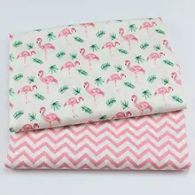 Фламинго печати хлопок текстильная ткань ремесло лоскутное DIY шитье жир общежития четыре сезона Лист предназначен для ребенка и ребенка