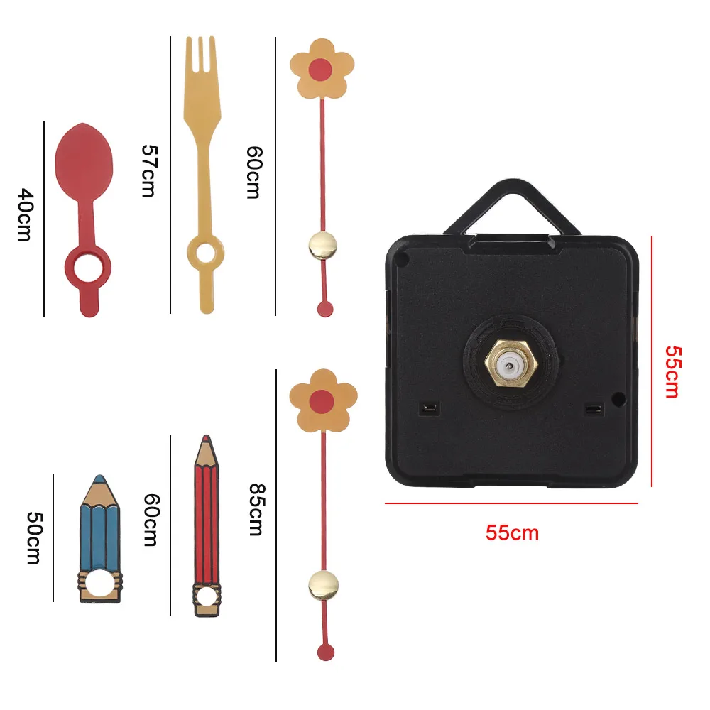 1 Set Classic Quiet Quartz Clock Movement Three Hands Mechanism DIY Parts