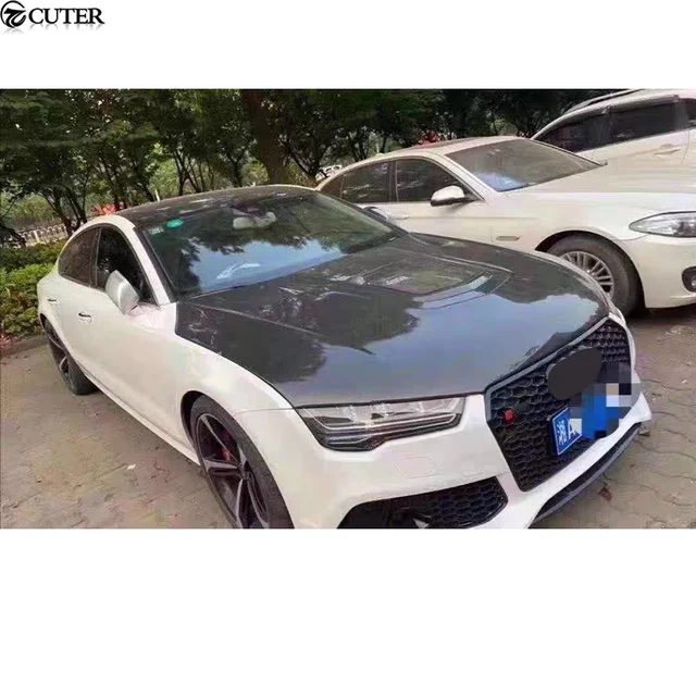 車のボディキット,a6 rs6 a7 rs7,透明なカーボンファイバー,frp 