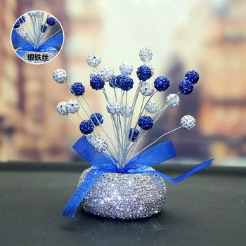 

Silver Car Mounted Decoration Car Supplies Decoration Man-made Diamond Multi-color Stars Car Decoration Car Decorations Decorati