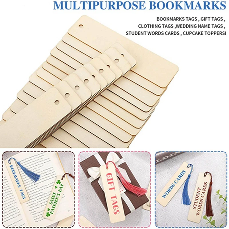 Blank Bookmarks with Tassels DIY White Bookmarks to Decorate Colorful  Bookmark Tassels for Pendant Present Tag Hanging Ornament - AliExpress