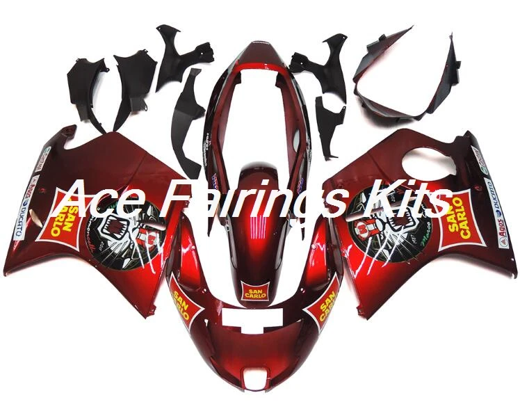 ABS литья под давлением обтекатель комплект Подходит для Honda CBR1100XX cbr1100 1100xx Blackbird 1996-2007 Обтекатели набор на заказ Красный
