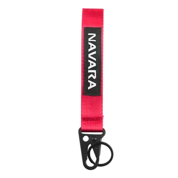 

High quality Ribbon Webbing Car key ring Nylon Webbing Keychain with hawk buckle key ring for Nissan NAVARA car Accessories