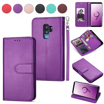 

20pcs/lot Ultra-thin Classic 9 card wallet leather cover case for samsung galaxy S6 S7 edge S8 S9 plus S10 lite plus S10E case