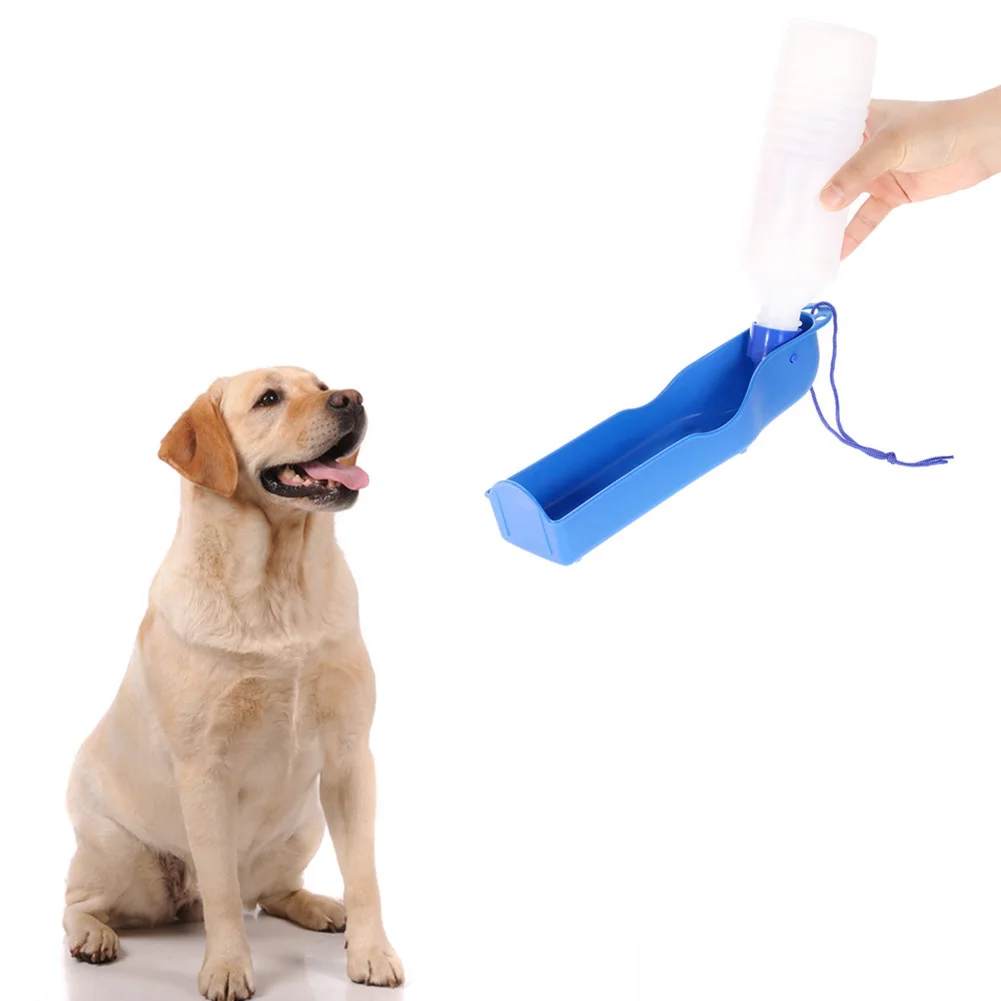 500ml Travel Portable Pet Dog Cats Water Feeding Drink Bottle Bowl Dispenser Watering Supplies Pets Accessories