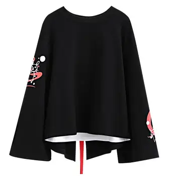 

Fashion Japanese Casual Female Tops Kawaii Hoodies Cute Animal Print Hoody Harajuku Women Sweatshirts Winter Mori Girl Hoodies