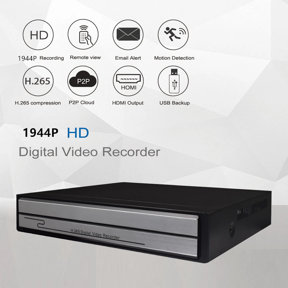 Хранитель H.265 CCTV NVR 52V PoE 8CH 1944 P/4CH 1944P видеорекордер наблюдения PoE P2P ONVIF детектор движения NVR Регистратор