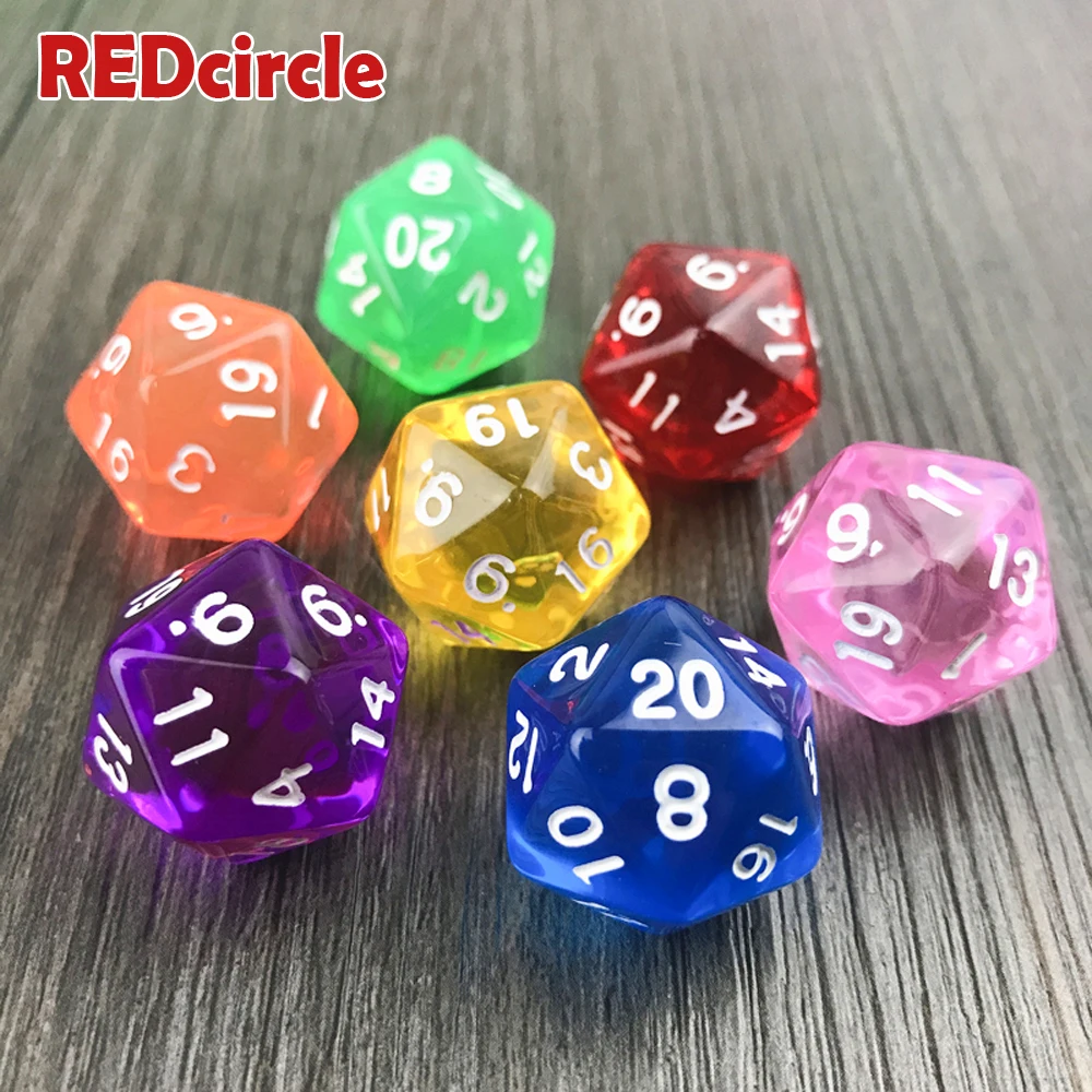 Dnd Polyhedral D20 10 шт./компл. высококачественные прозрачные/Прозрачные Цифровые