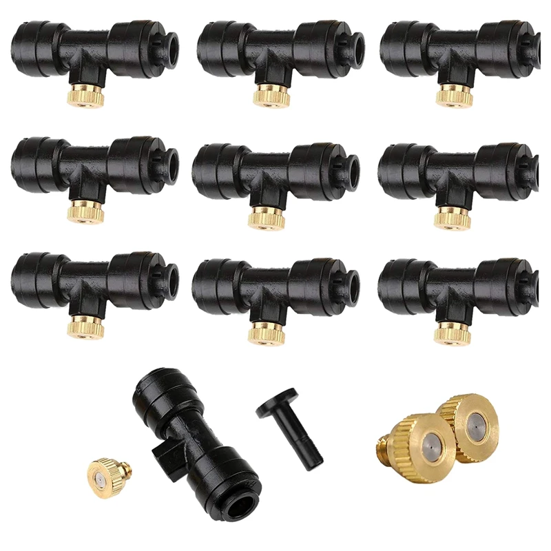 ABSF Misting Nozzles Kit Fog Nozzles For Patio Misting System Outdoor Cooling System Garden Water Mister