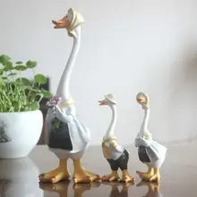 

Living Room Mother Duck Model Decoration Toy Room Accessories Creative Family Decoration Resin Animal Painted Crafts Animal