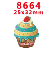 8664 30 шт мультяшный персонаж плоское украшение из смолы PR 8654 - Цвет: 8664