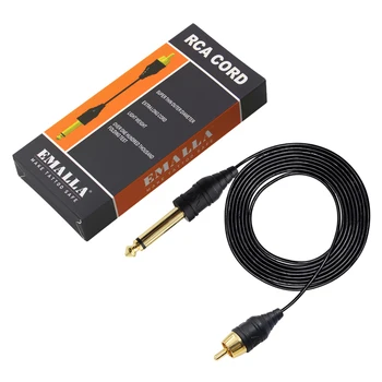 

Newest EMALLA Tattoo Clip Cord RCA Rubber Silicone Clip Cable For Tattoo Machine Pen Tattoo Power Supply Free Shipping