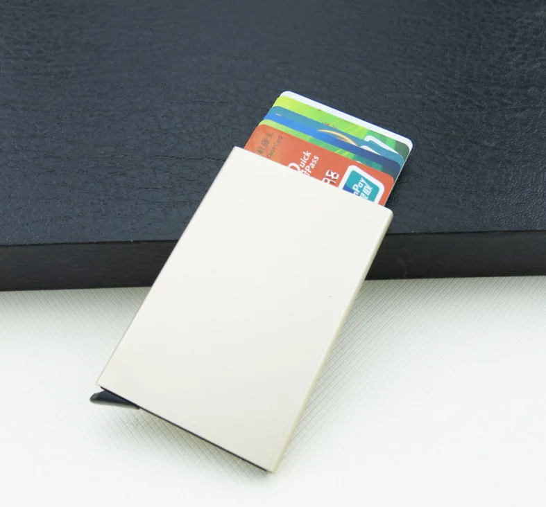 

Aluminium Alloy Business Card Printing Bag RFID Antimagnetic xin yong ka he Card Clamp Credit Card-Business Card Holder