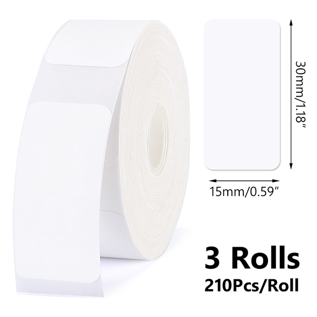 Wireless Portable Pocket Label Printer Paper Rolls Colorful 12x30mm 12x40mm 15x30mm 15x50mm Label Paper Label Maker Papers