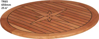 

650mm Round Teak Table Top With Nautic Star Marine Boat RV Caravan TR65