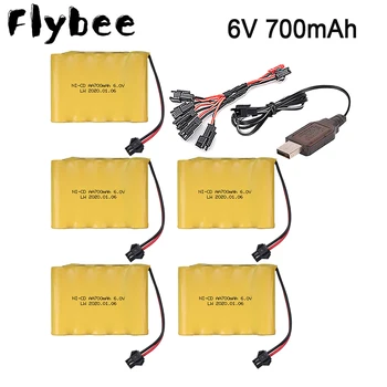 

6V 700mAh Battery Charger Sets For RC Cars Robots Tanks Gun rc Boats With SM Plug Aa 6 v 700 MAH NiCD Rechargeable Battery Pack