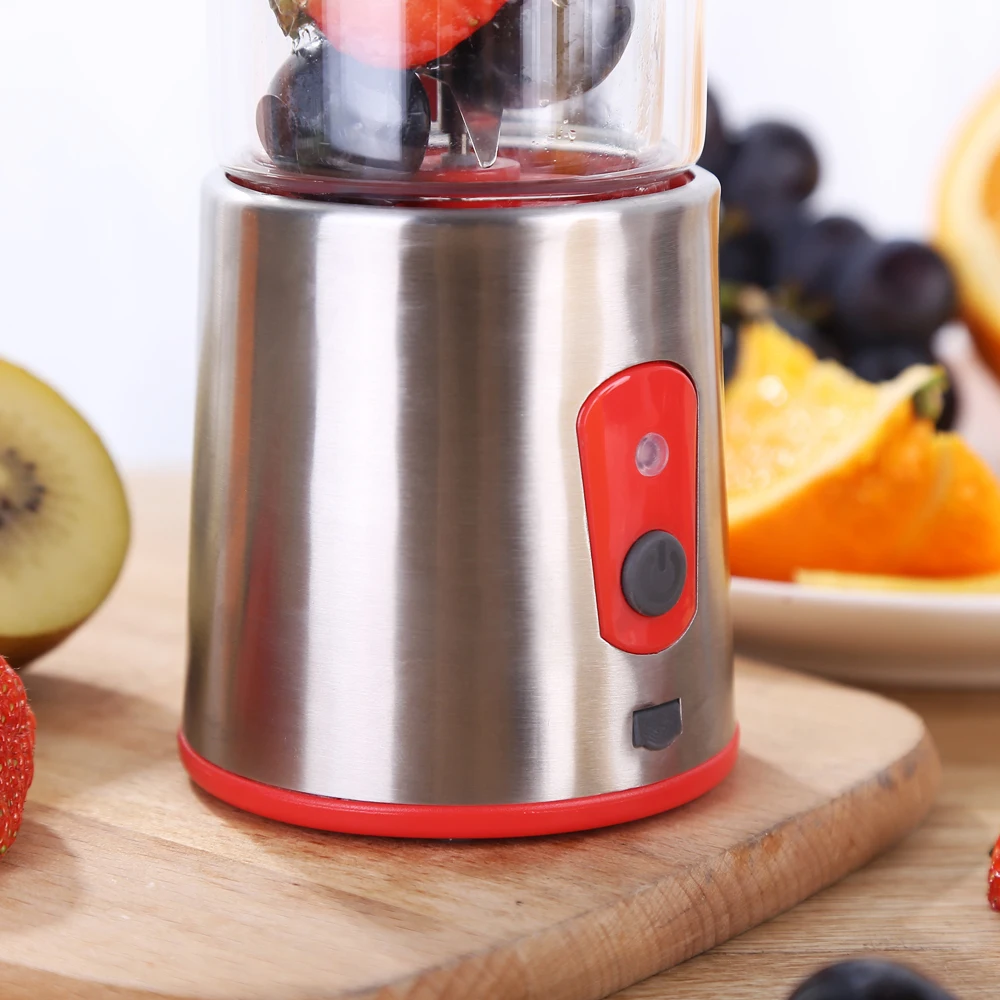  350ml Portable Juicer Blender Chargeable Electric Juice Cup Multifunctional Glass Mini Juice Maker  - 4000056094372